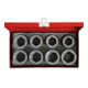 KS Tools 1" zeskant dopsleutelset, kort, 8 stuks