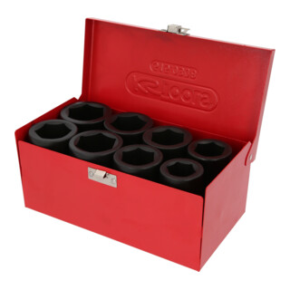 KS Tools 1" zeskant dopsleutelset, lang, 8-delig
