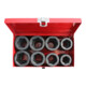 KS Tools 1" zeskant dopsleutelset, lang, 8-delig