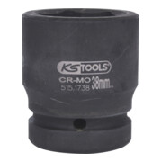 KS Tools 1" zeskant krachtdop, kort, 38mm-2