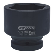 KS Tools 1" zeskant krachtdop, kort, 60mm-4