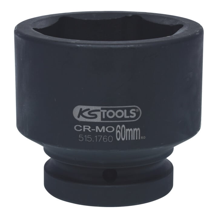 KS Tools 1" zeskant krachtdop, kort, 60mm
