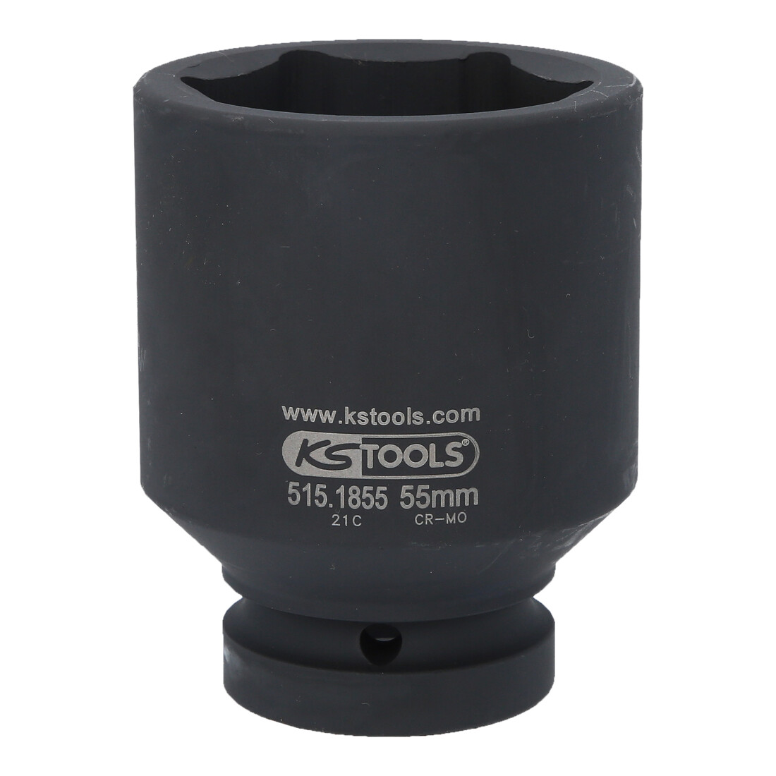KS Tools 1" zeskant krachtdop, lang, 55mm