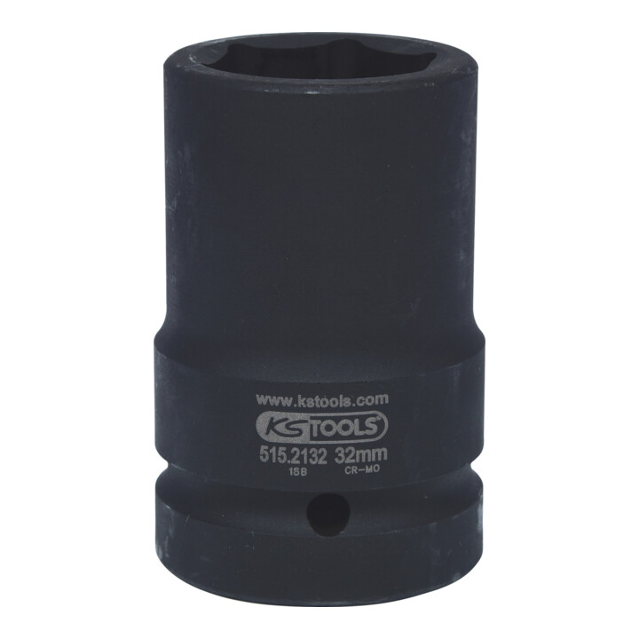 KS Tools 1" zeskant krachtdop, medium lang, 32mm