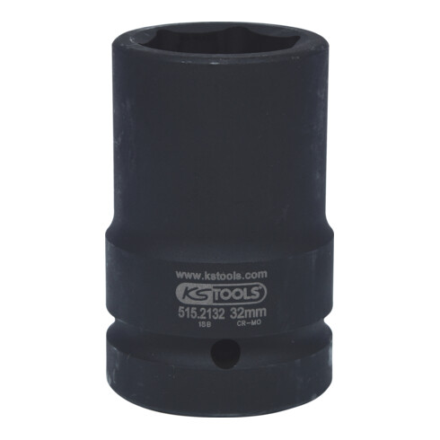 KS Tools 1" zeskant krachtdop, medium lang, 32mm
