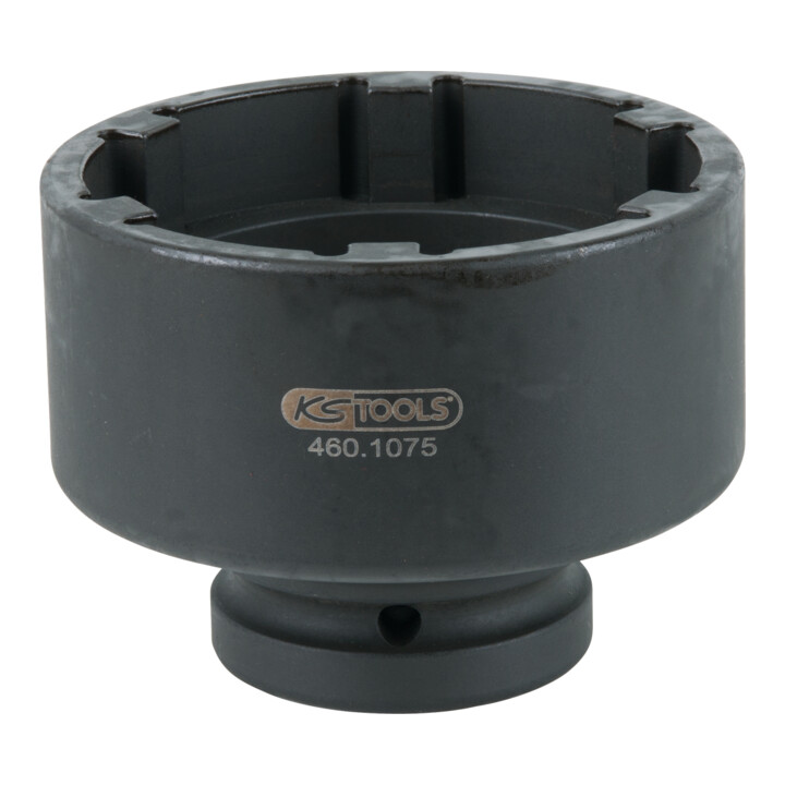 KS Tools 1 Zoll Nutmuttern-Schlüssel mit 6 Zapfen für Mercedes, 86 mm
