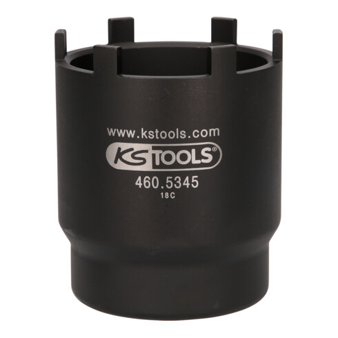 KS Tools 1 Zoll Nutmuttern-Schlüssel mit 6 Zapfen für Mercedes und MAN, D. 77/84 mm