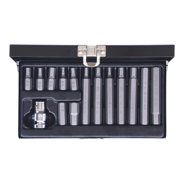 KS Tools 10mm CLASSIC Bit-Satz, 15-teilig, Innensechskant