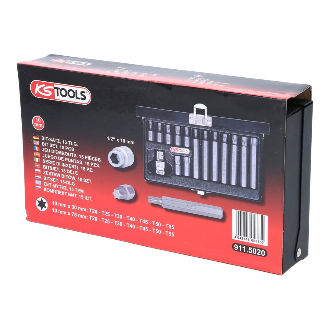 KS Tools 10mm CLASSIC Bit-Satz, 15-teilig, TX