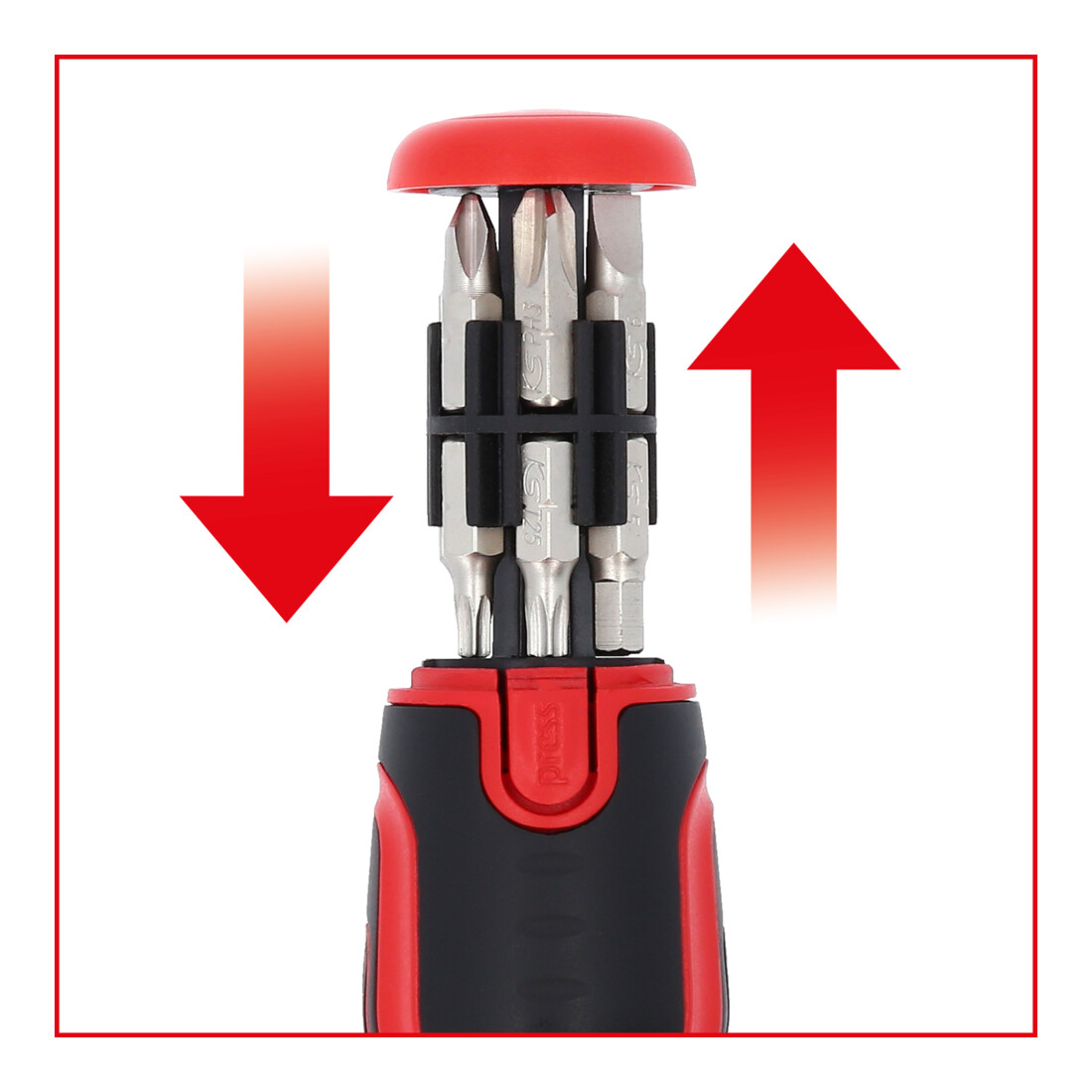 KS Tools 12 in 1 Ratschen-Bit-Schraubendreher