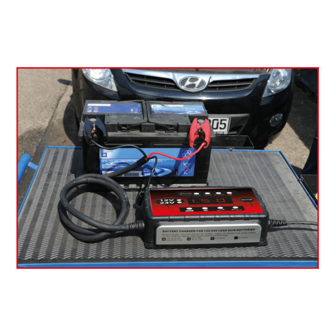 KS Tools 12V + 24V SMARTcharger Hochfrequenz-Batterieladegerät 25A/12,5A