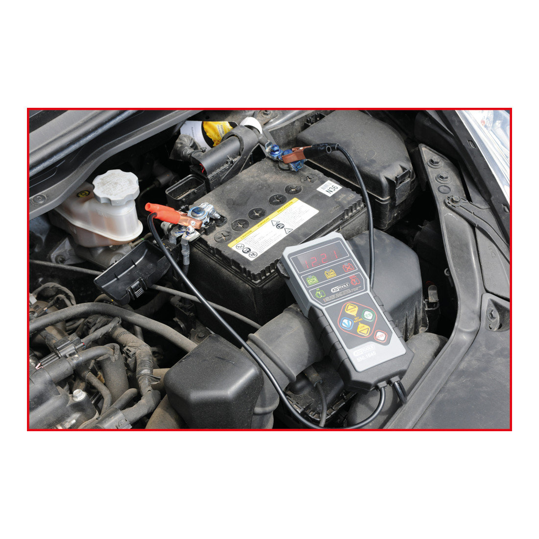 KS Tools 12V Digital-Batterietester Arbeitsbereich DIN 100-800 CCA