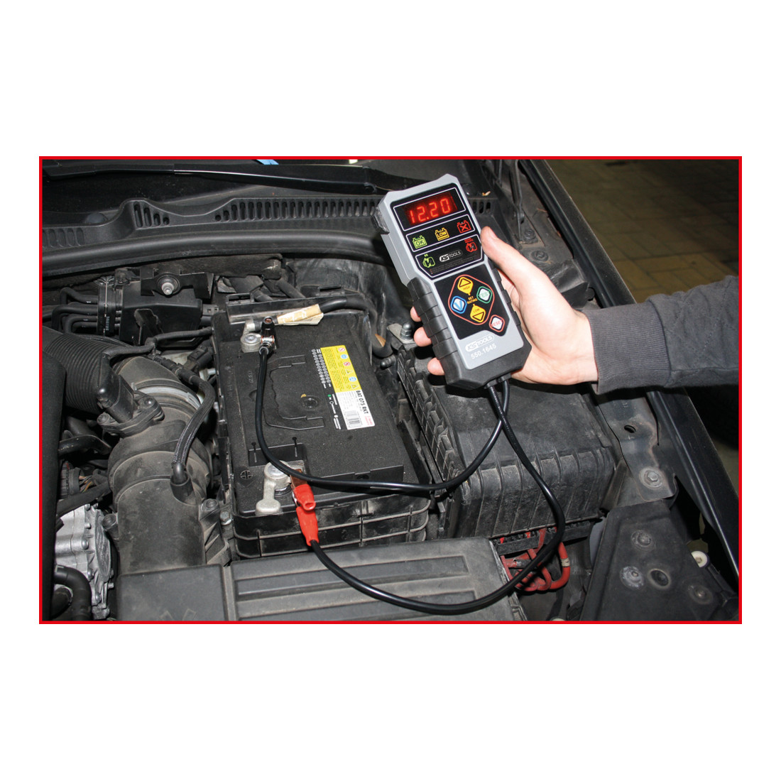 KS Tools 12V digitale accutester Werkbereik DIN 100-800 CCA