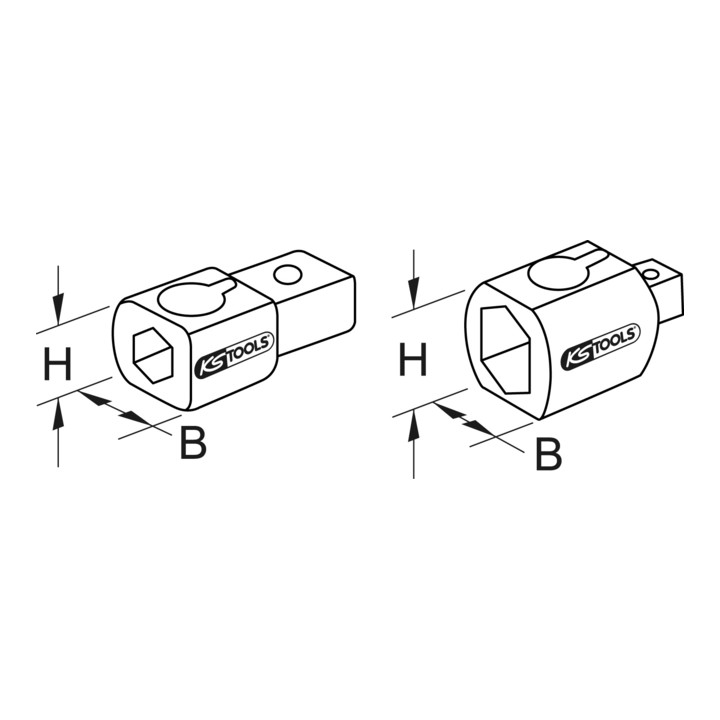 KS Tools 14x18mm Einsteck-Adapter, auf 9x12mm