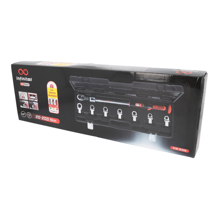KS Tools 14x18mm INFINITOOL Einsteck-Drehmomentschlüssel-Satz 20-200Nm, 9-tlg