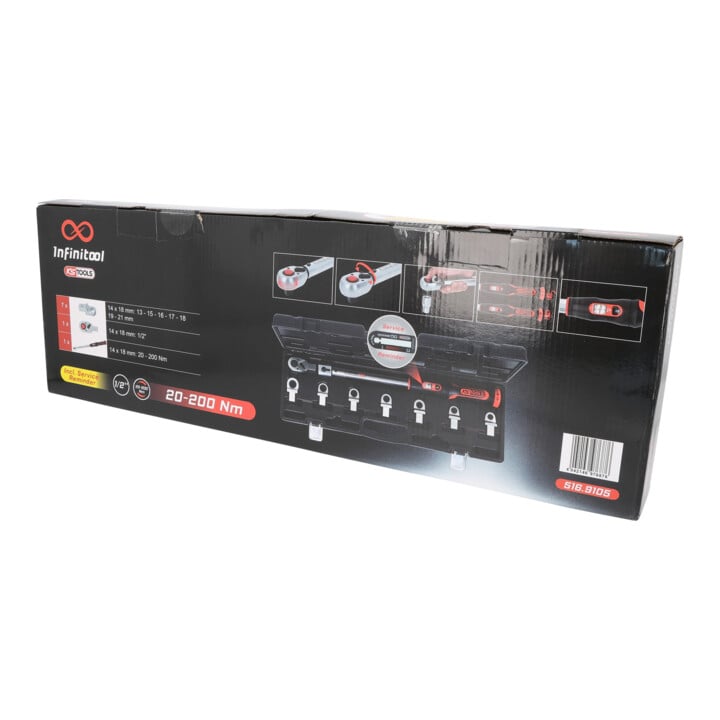 KS Tools 14x18mm INFINITOOL Einsteck-Drehmomentschlüssel-Satz 20-200Nm, 9-tlg
