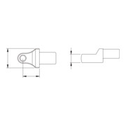 KS Tools 14x18mm insteek bithouder, voor bits 5/16"-4