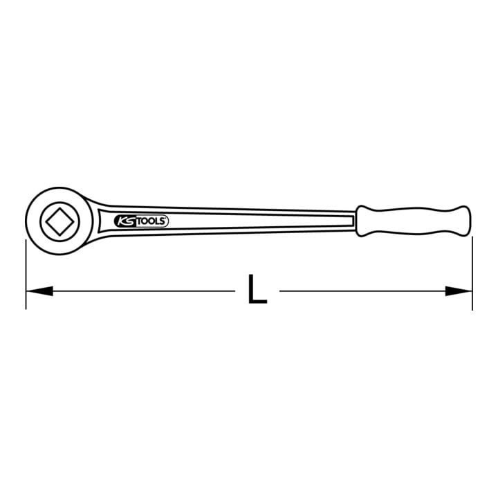 KS Tools 18mm lierijzer ratel, 500mm