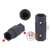 KS Tools 2 in 1 Spezial-Steckschlüssel für Schlauchschellen mit 3-Punkt-Profil, 30-45 + 60-80 mm-2