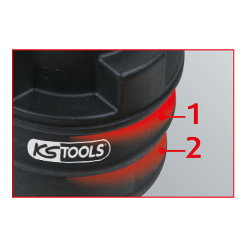 KS Tools 2-stufiger Gegenstopfen-Adapter, 75x80 mm