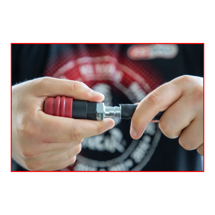 KS Tools 2-traps persluchtveiligheidskoppeling met slangpilaar, 11mm