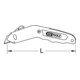 KS Tools 2-weg professioneel universeel mes, 165mm-2