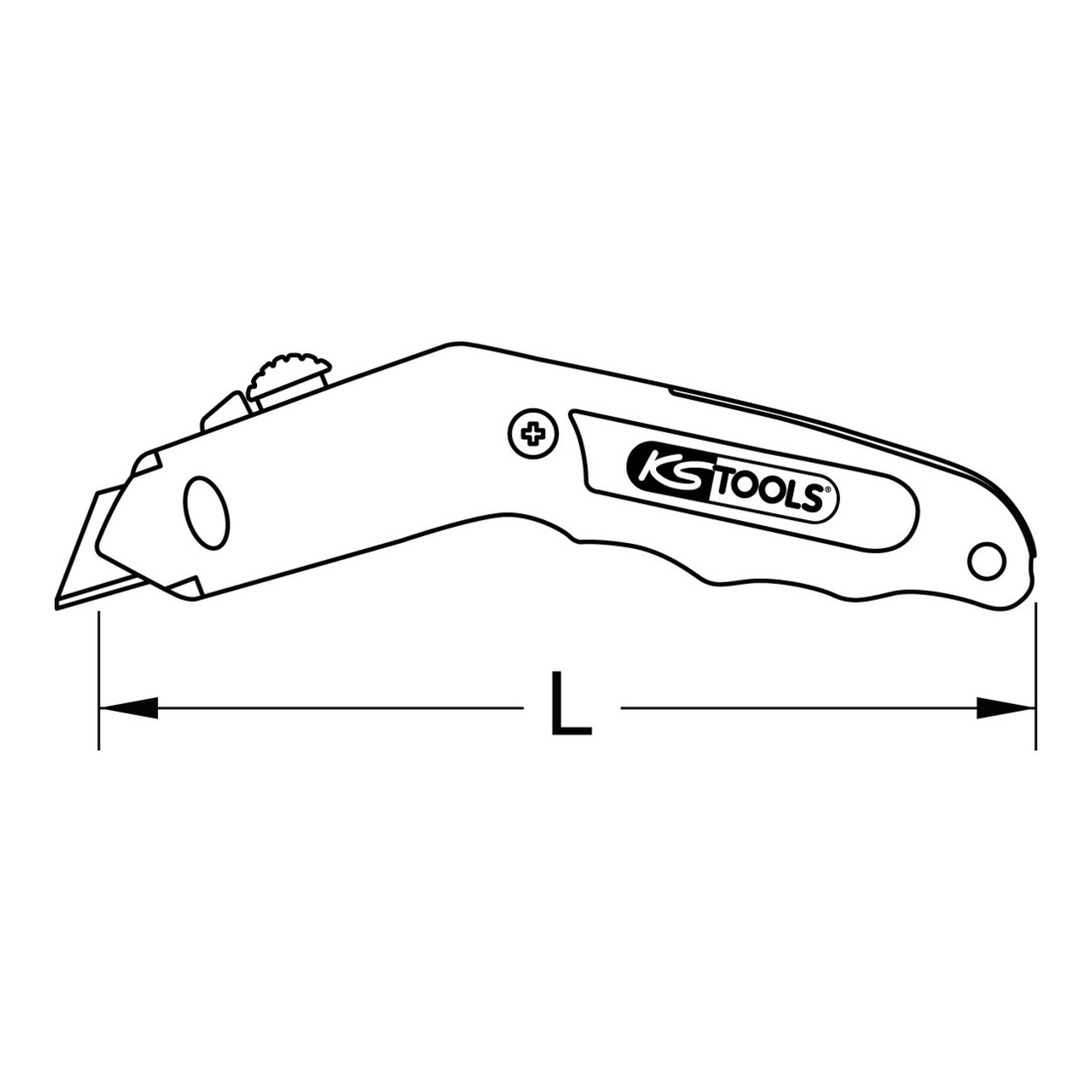 KS Tools 2-weg professioneel universeel mes, 165mm
