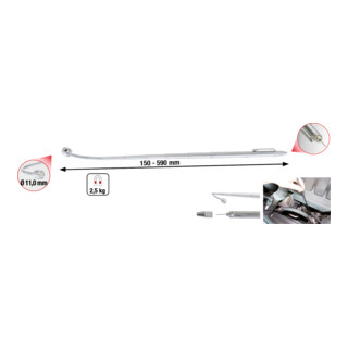 KS Tools 2in1 telescopische magneetheffer met Wasmachinemondstuk, 150-590mm, reinigings- en afstelgereedschap