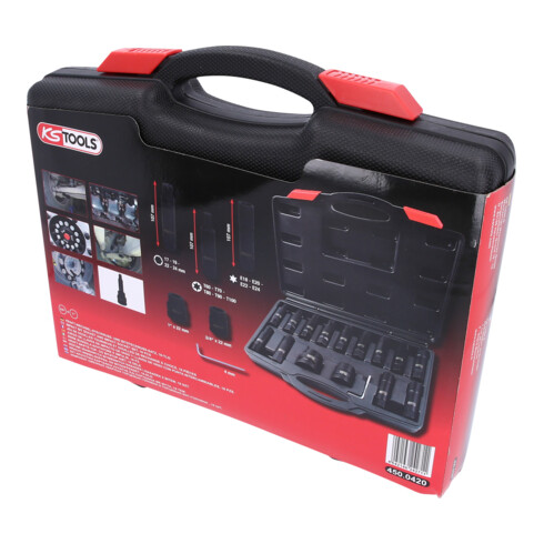 KS Tools 3/4"+1" power verwisselbare bitset, 16 stuks