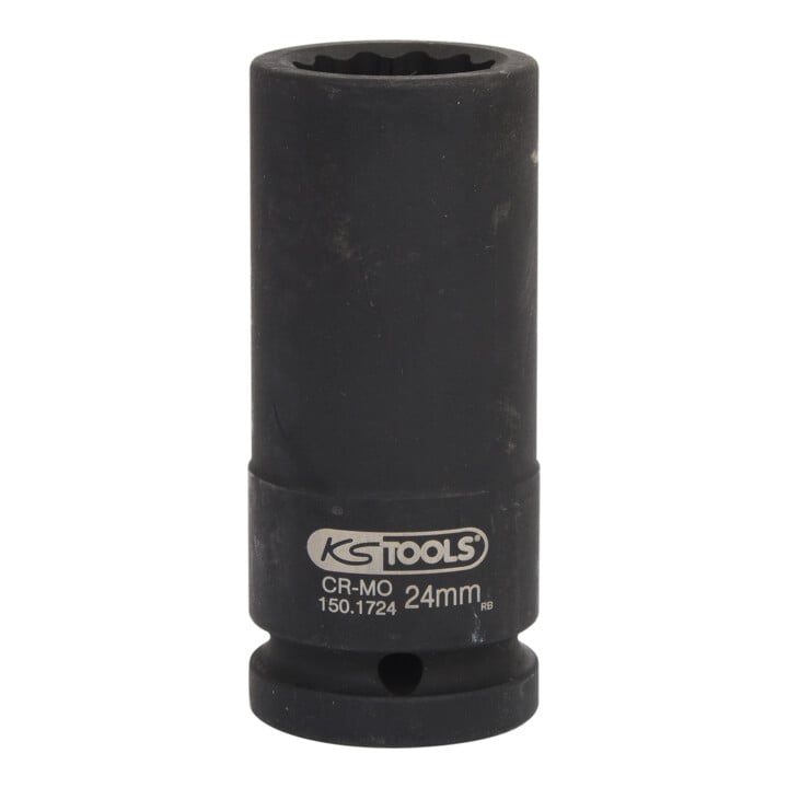 KS Tools 3/4" 12 zeskant aandrijfas, lang, 24mm