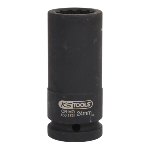 KS Tools 3/4" 12 zeskant aandrijfas, lang, 24mm