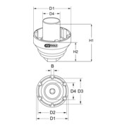 KS Tools 3/4" borgmoersleutel met geleidebuis, MAN TGA-5