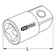KS Tools 3/4" CHROMEplus Vergrößerungsadapter, 3/4"Fx1"M-5
