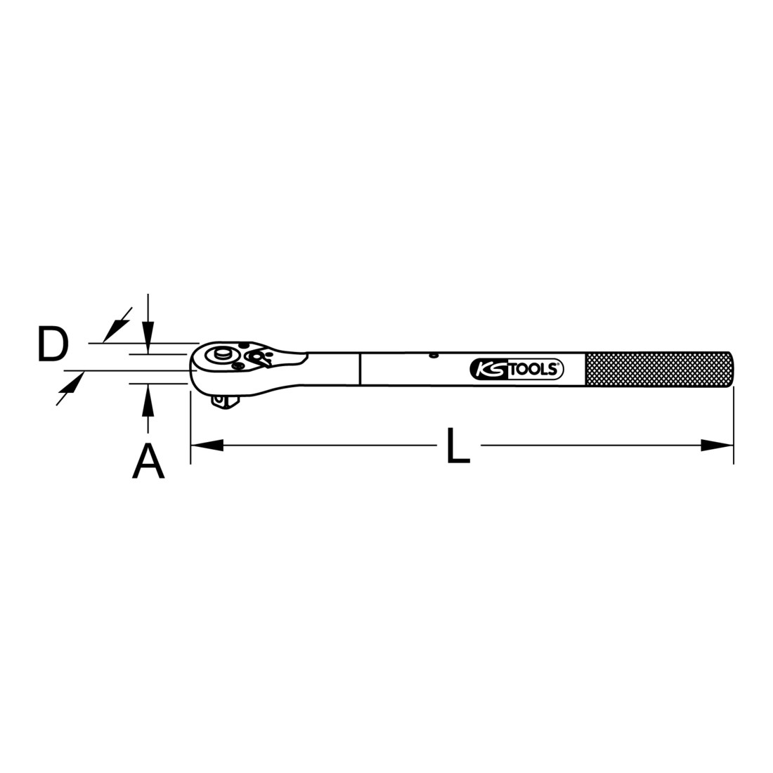 KS Tools 3/4" Cliquet réversible CHROMEplus 24 dents