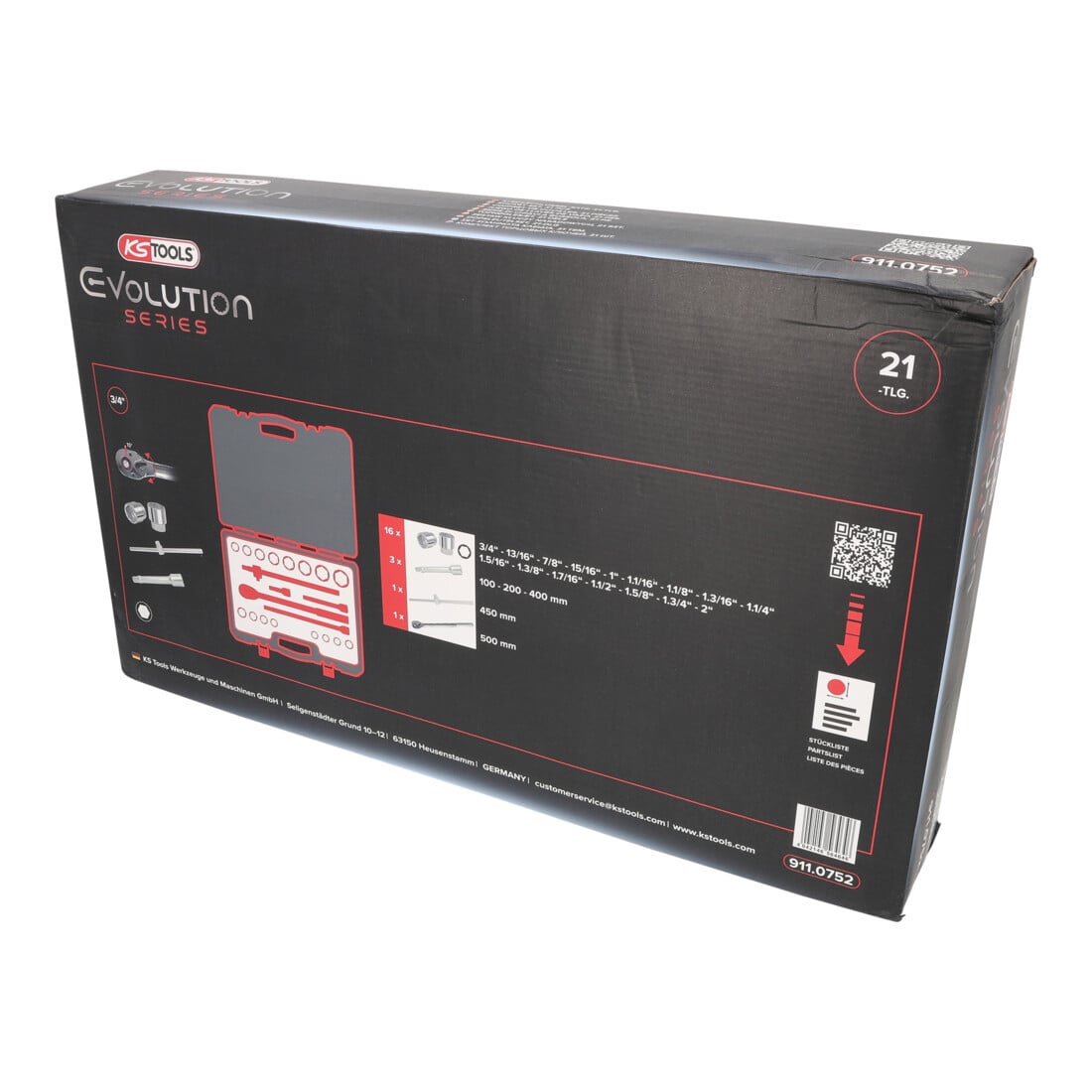 KS Tools 3/4" Coffret de douilles, 21 pcs.