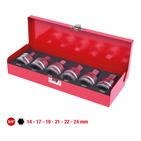 KS Tools 3/4" dopsleutelset, 6 stuks, 14-24mm