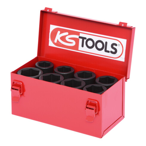 KS Tools 3/4" Jeu de douilles à chocs 6 pans, 8 pcs. longues