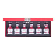KS Tools 3/4" Jeu d'embouts à choc XZN+TX, avec perçage, 6 pcs.-4