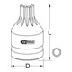 KS Tools 3/4" krachtdop bit meertands met boring, kort, M16