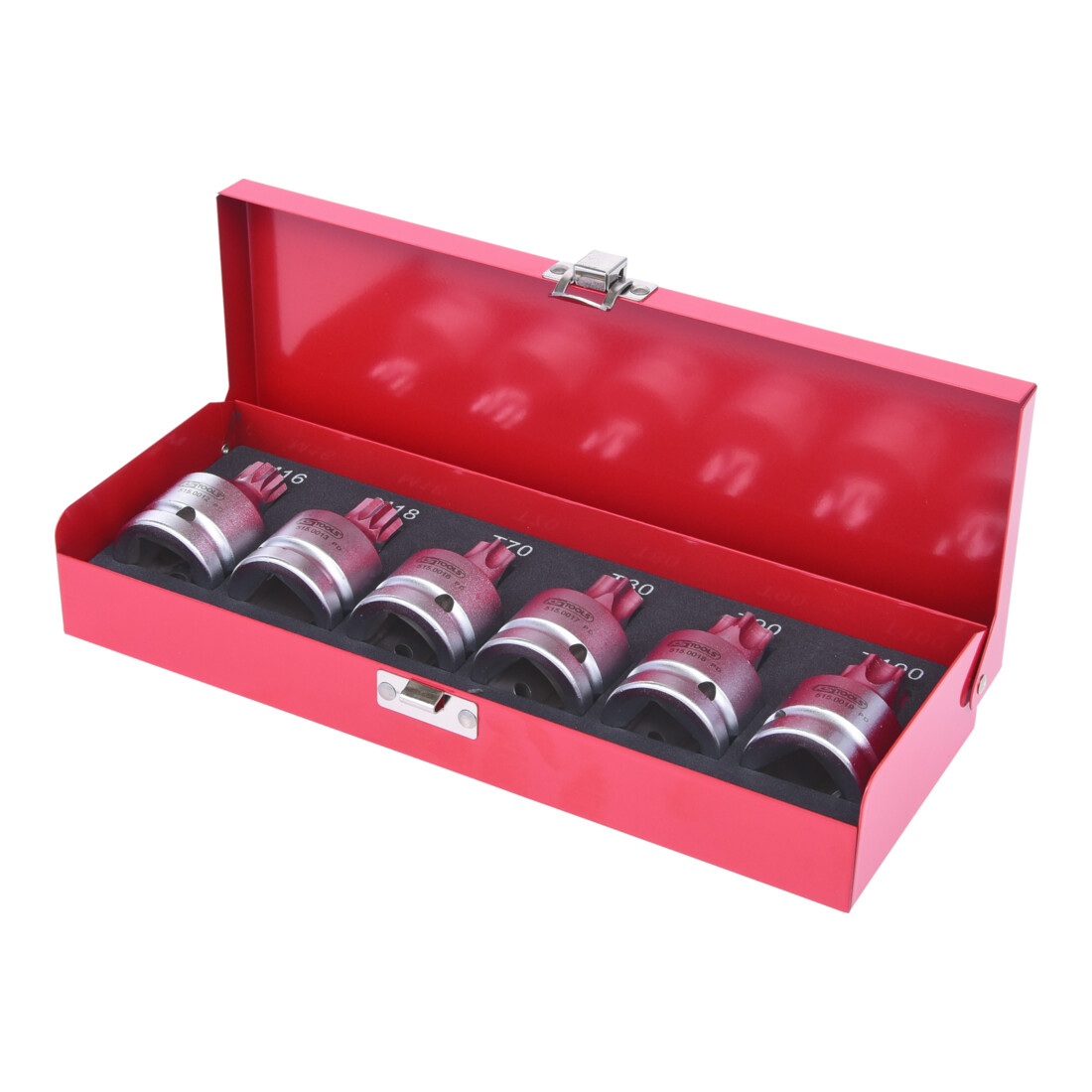 KS Tools 3/4" krachtdop bitset, 6 stuks, TX+Multi-tands, met gat