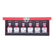 KS Tools 3/4" krachtdop bitset, 6 stuks, TX+Multi-tands, met gat-4