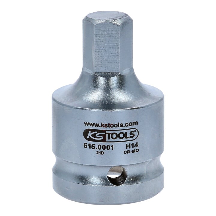 KS Tools 3/4" Kraft-Bit-Stecknuss Innensechskant kurz, 14mm