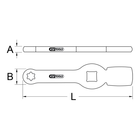 KS Tools 3/4" Schlag-Torx-E-Schlüssel mit 2 Schlagflächen