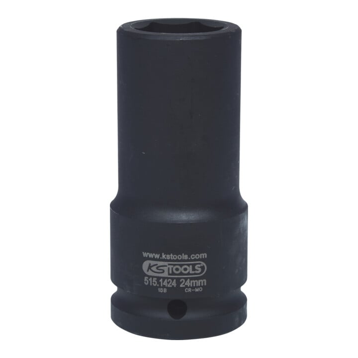 KS Tools 3/4" Sechskant-Kraft-Stecknuss, lang, 24mm