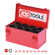 KS Tools 3/4" Sechskant-Kraft-Stecknuss-Satz, 8-teilig lang