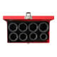 KS Tools 3/4" Sechskant-Kraft-Stecknuss-Satz, 8-teilig lang