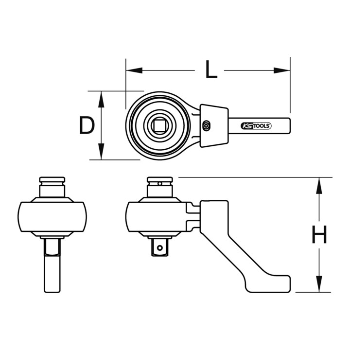 KS Tools 3/4" universele draaimomentvermeerderaar, 2700Nm