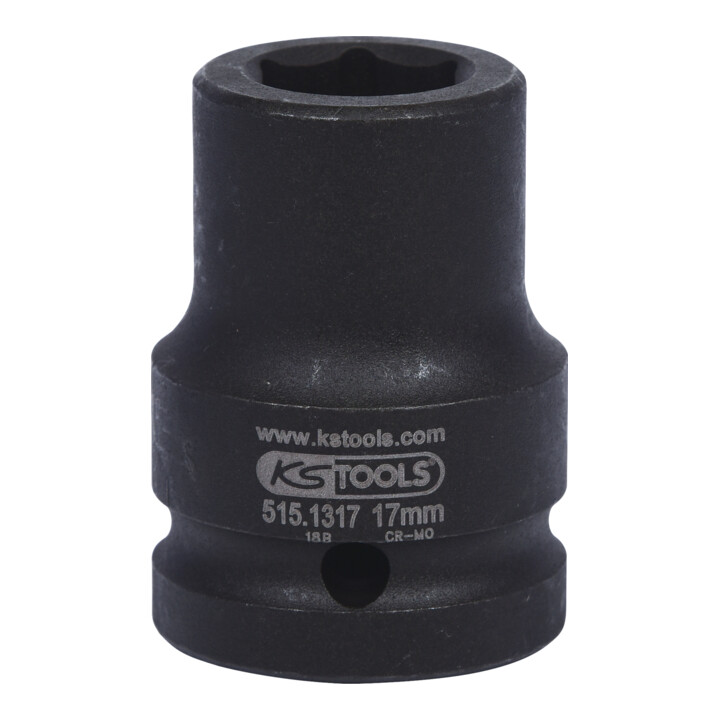 KS Tools 3/4" zeskant dopsleutel, kort, 17mm