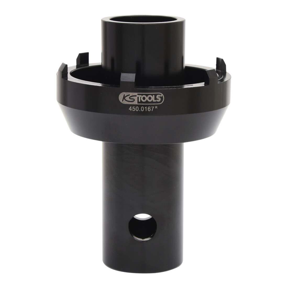 KS Tools 3/4 Zoll Nutmuttern-Schlüssel mit 6 Zapfen für Mercedes, 105-125 mm