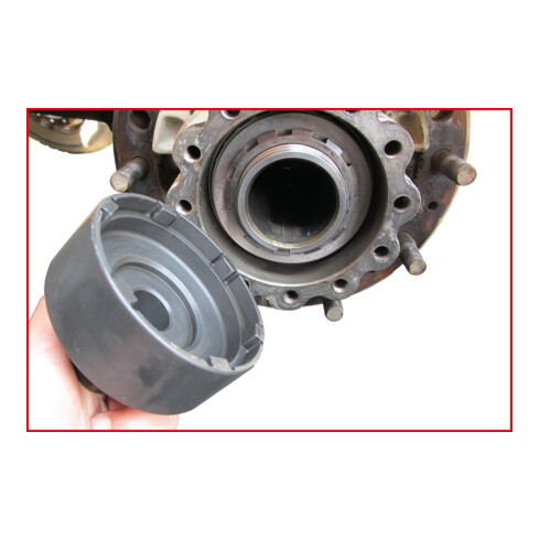 KS Tools 3/4 Zoll Nutmuttern-Schlüssel mit 6 Zapfen für Mercedes und MAN